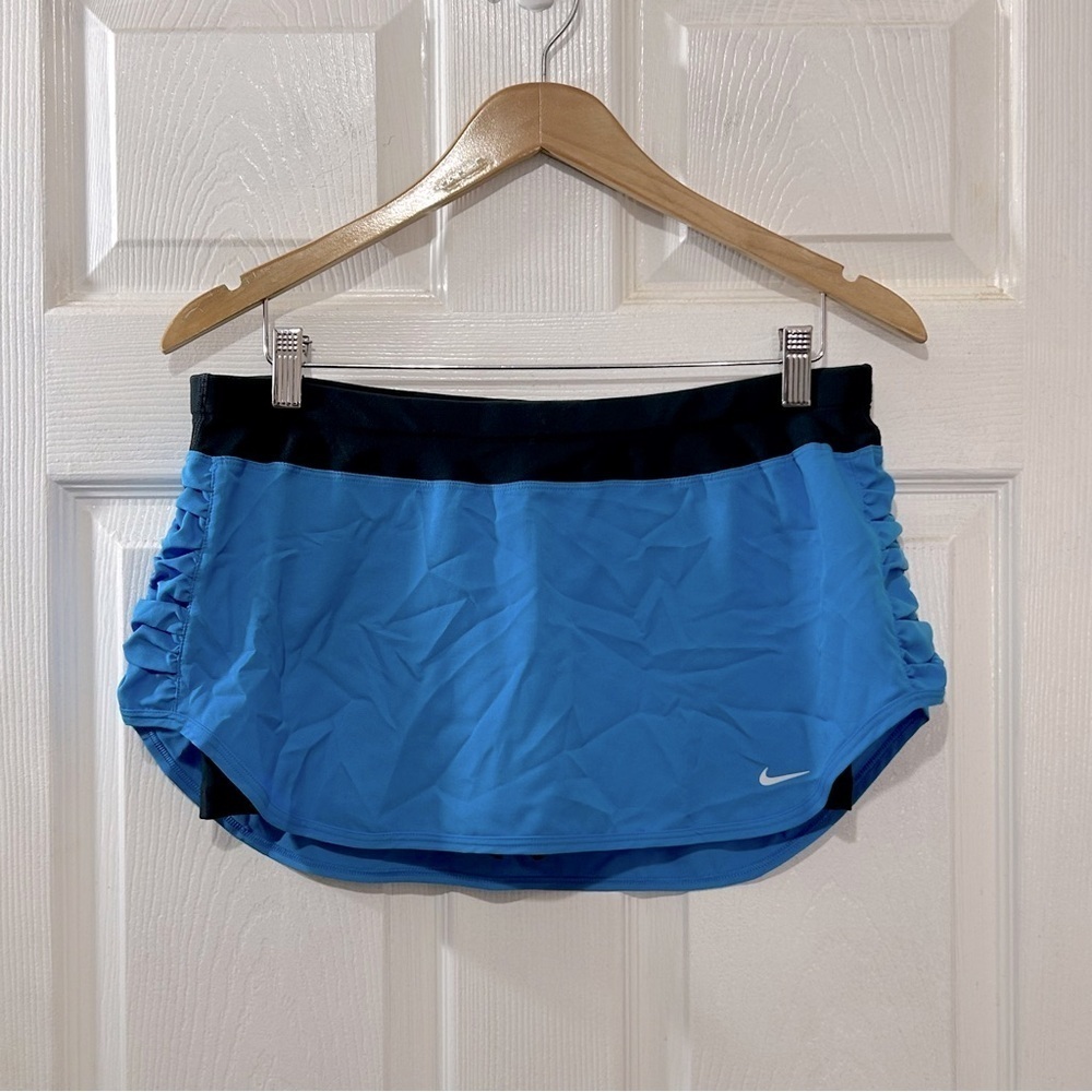 NIKE Dri-Fit Skort Women's Blue Black Size  Large Tennis Golf Running